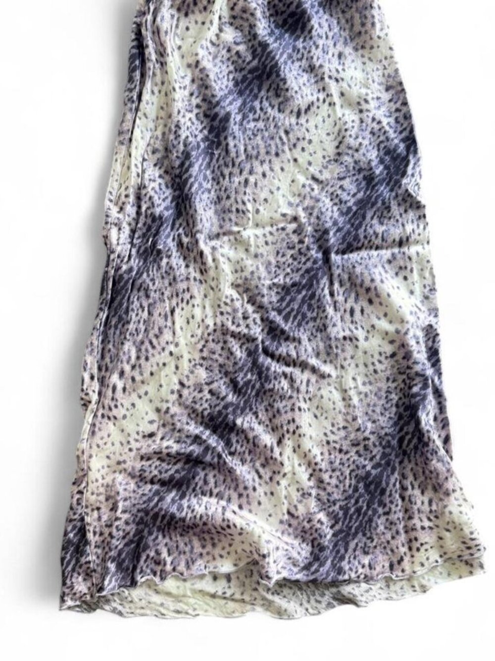 Unbranded Y2k lilac ombré leopard printed midi skirt. In excellent condition - Picture 2 of 2